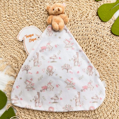 Kit 2 Macacões + Naninha Ursinha - Safari Fofinho - Rosa e Verde Kit 2 Macacões + Naninha Ursinha - Safari Fofinho - Rosa e Verde